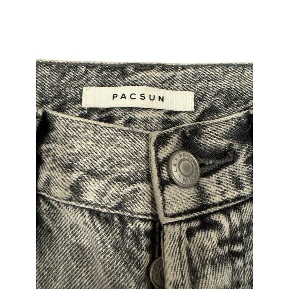 Pacsun Women’s Jeans Size 24 High Rise Straight Acid Wash Gray Denim 100% Cotton - Picture 5 of 8